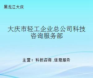 大慶市輕工企業(yè)總公司科技咨詢服務(wù)部 驅(qū)動產(chǎn)業(yè)創(chuàng)新的專業(yè)科技中介
